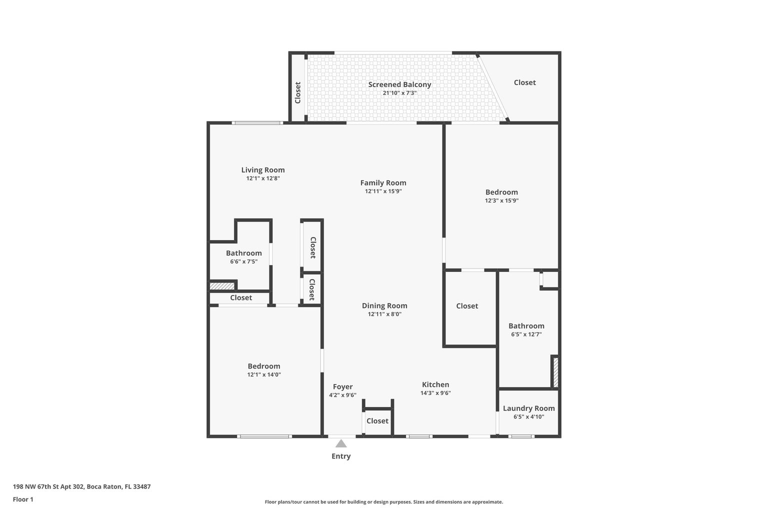 198 Northwest 67th Street, Unit 207 Boca Raton, FL 33487 - Photo 43 of 43 a picture of a floor plan