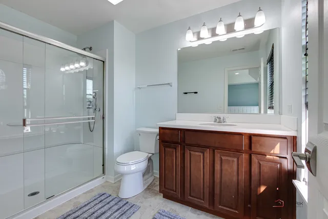 a view of room with shelves