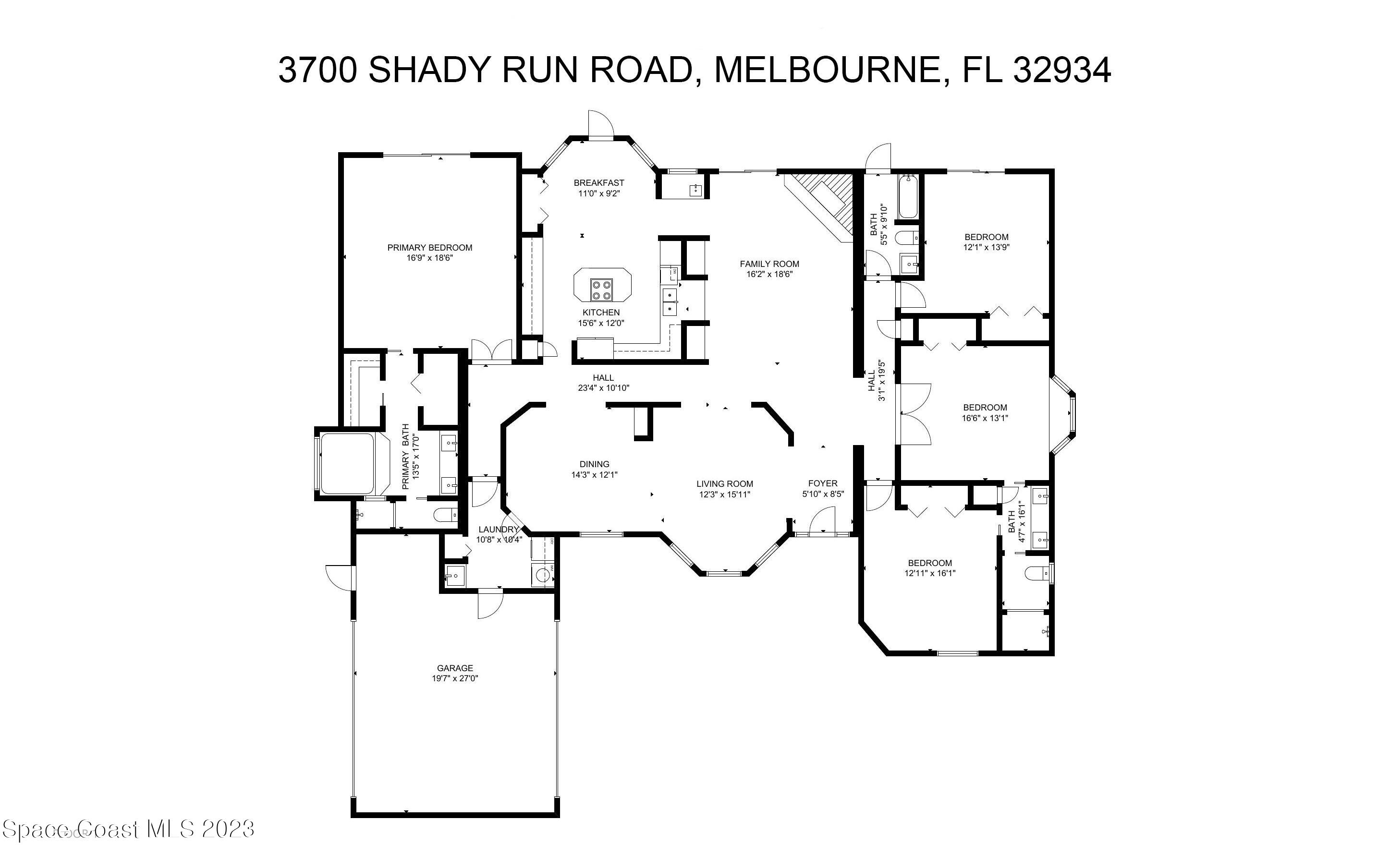 3700 Shady Run Road Melbourne, FL 32934 - Photo 27 of 27 a picture of a floor plan