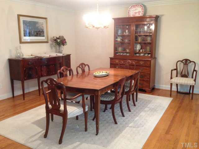 3010 Surrey Road Durham, NC 27707 - Photo 4 of 13 Large DR can expand to accommodate large dinner parties or cozy family gatherings. Well positioned wall space is ideal for furniture placement.