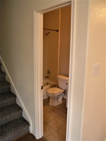 a bathroom with a toilet