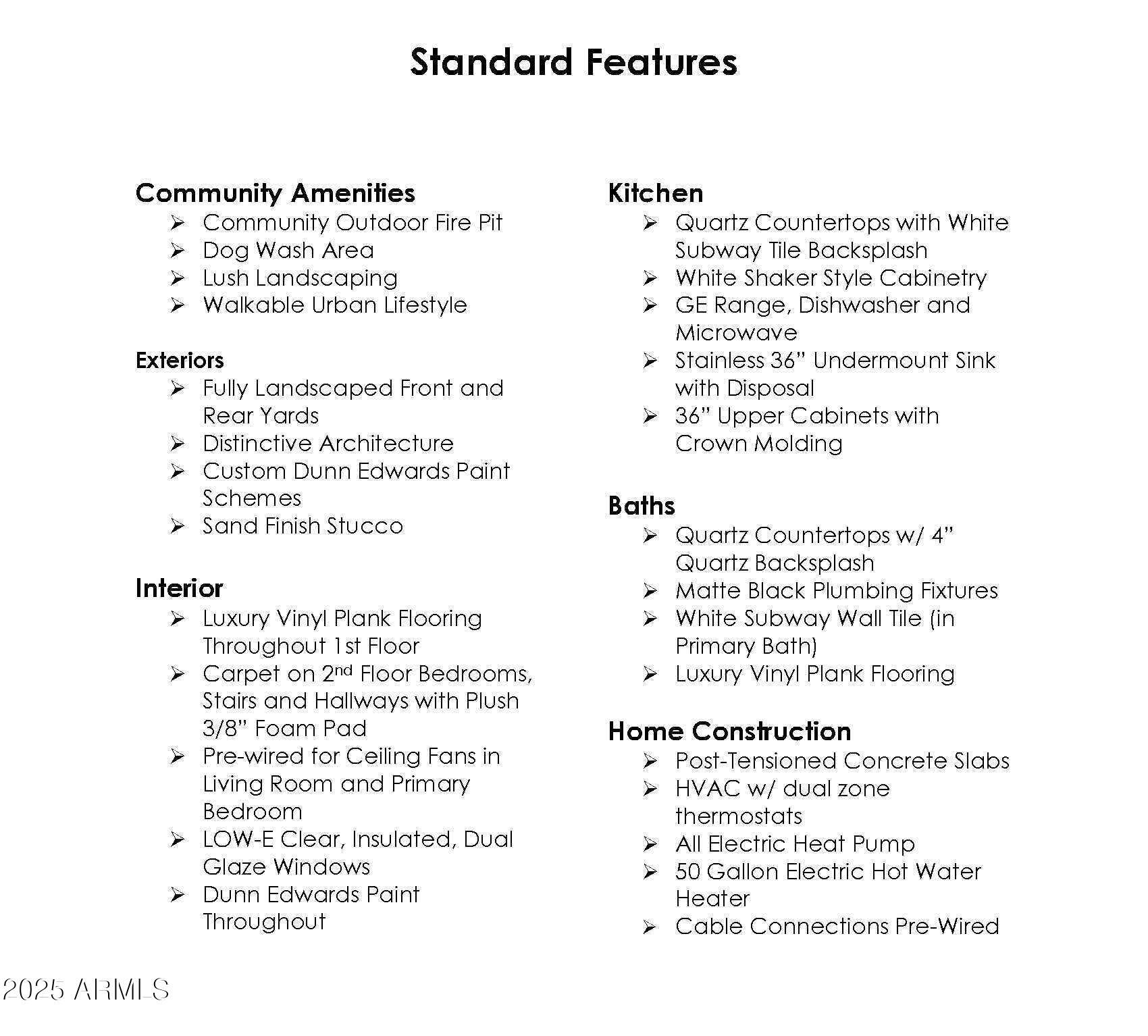 16875 North 12th Street, Unit 30 Phoenix, AZ 85022 - Photo 15 of 18 Standard Features Encanto Bell Park 4-22