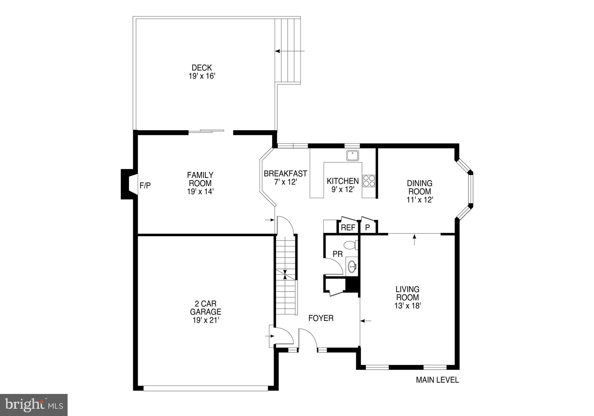 11709 Saddlerock Road Silver Spring, MD 20902 - Photo 13 of 15 Main Level Floor Plan