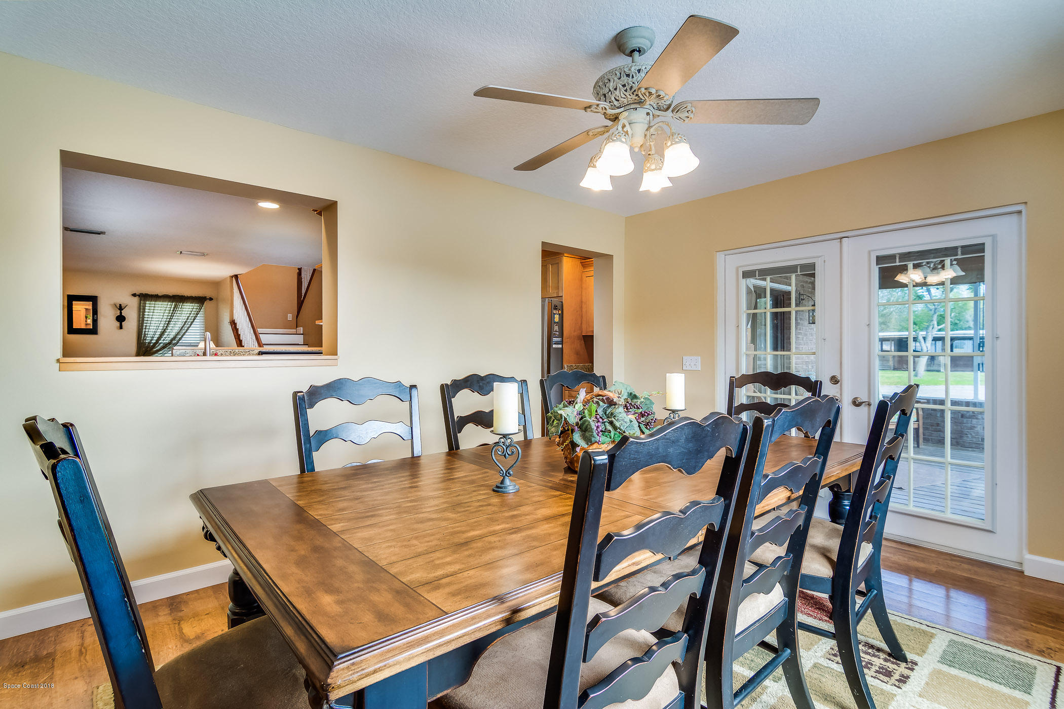 3775 Hield Road Melbourne, FL 32904 - Photo 17 of 86 Formal Dining/French Doors to Porch