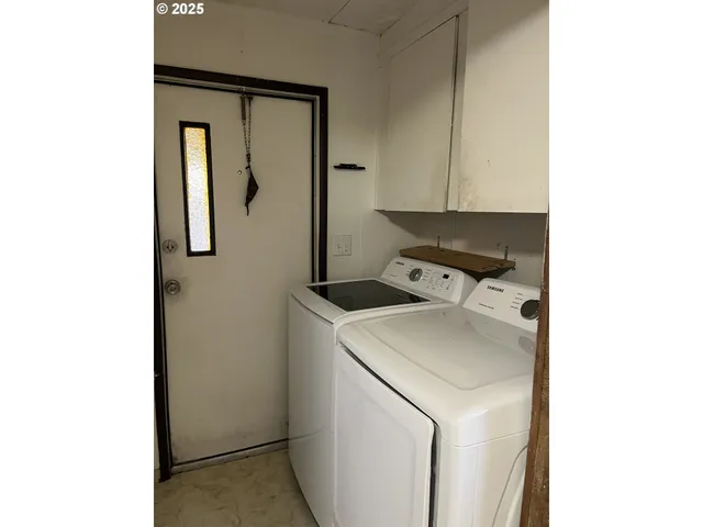 a view of a hallway with a house