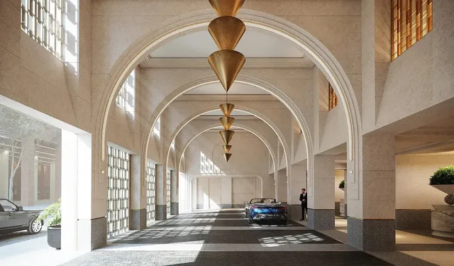 a view of a building with a window