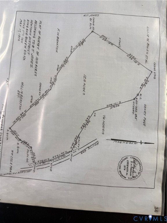 0 Rosemount Walkerton, VA 23177 - Photo 5 of 5 Plat of the Original 12+ acres before it was cut i