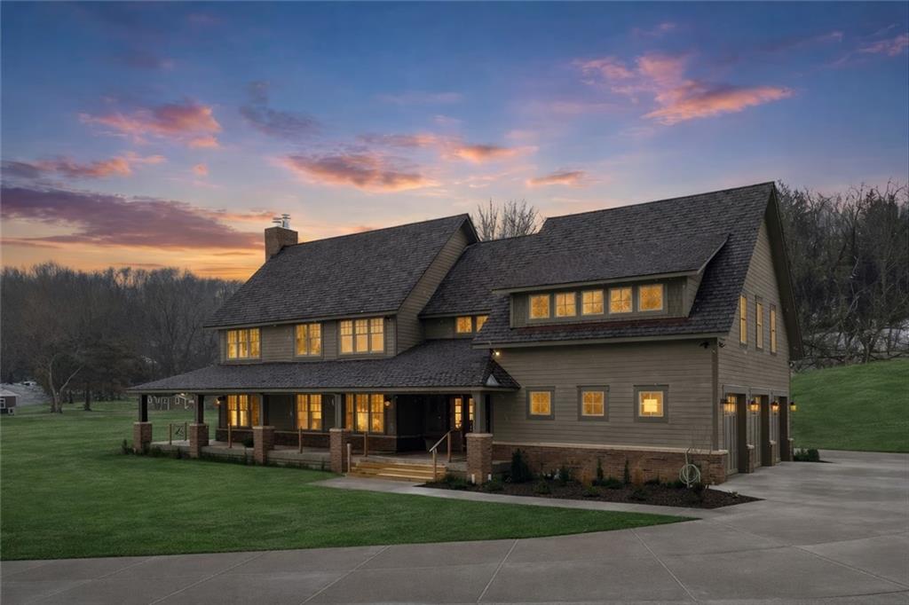 a front view of a house