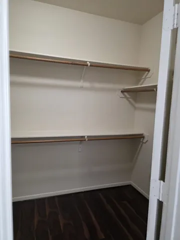 a close view of closet
