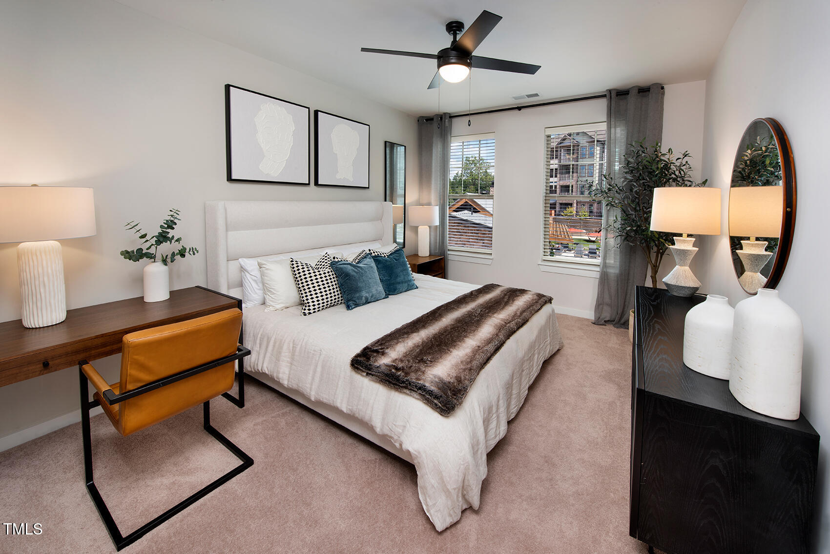 7901 Cheaha Drive, Unit C1 Raleigh, NC 27616 - Photo 16 of 29 a bedroom with furniture and a lamp