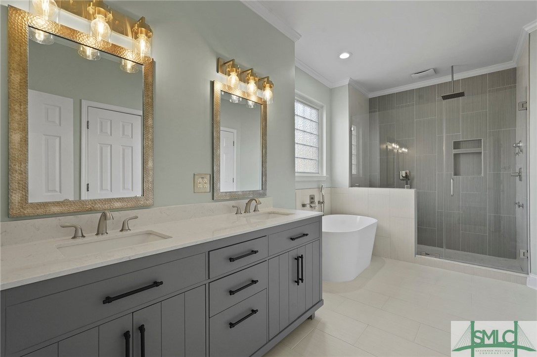 210 Burton Road Savannah, GA 31405 - Photo 6 of 48 Newly remodelled primary bathroom