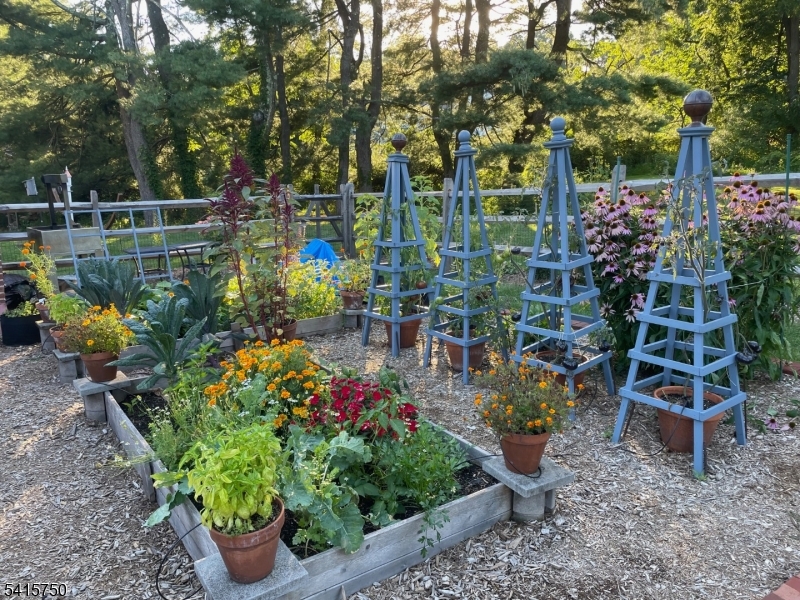 85 Mosle Road Peapack-Gladstone, NJ 07931 - Photo 47 of 49 a view of a garden with sitting area