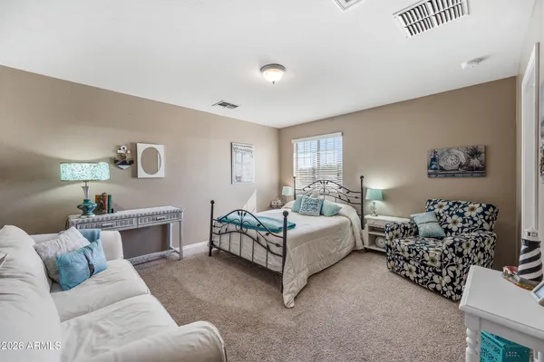 a view of a hallway with a kitchen
