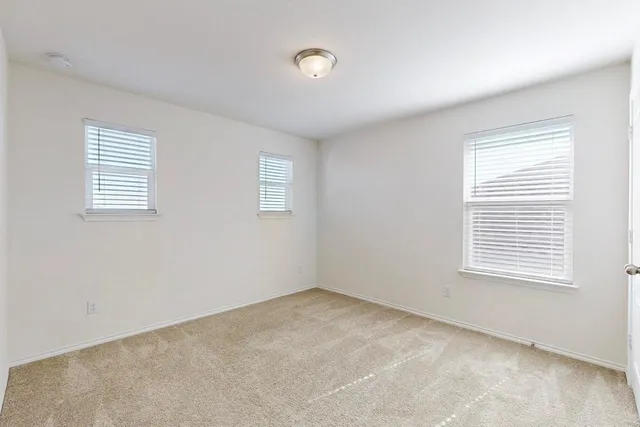 an empty room with closet