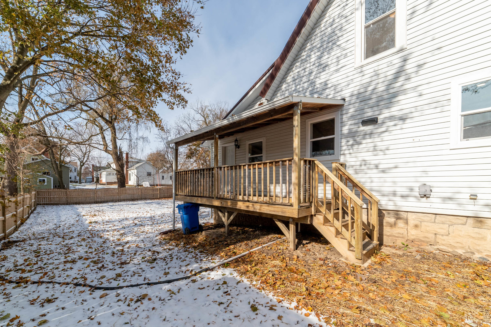 404 Garfield Road Harvard, IL 60033 - Photo 25 of 30 a view of backyard with deck and seating space