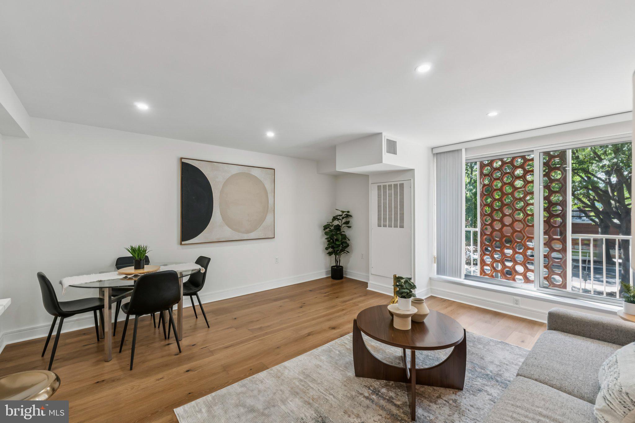 800 4th Street Southwest, Unit 121S Washington, DC 20024 - Photo 4 of 23 a living room with furniture and a potted plant