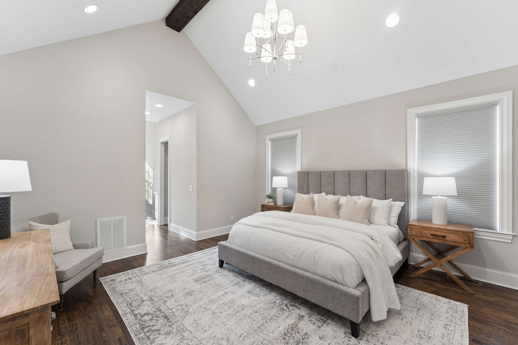 3705 B Estes Road Nashville, TN 37215 - Photo 22 of 61 a bedroom with a large bed and a couch