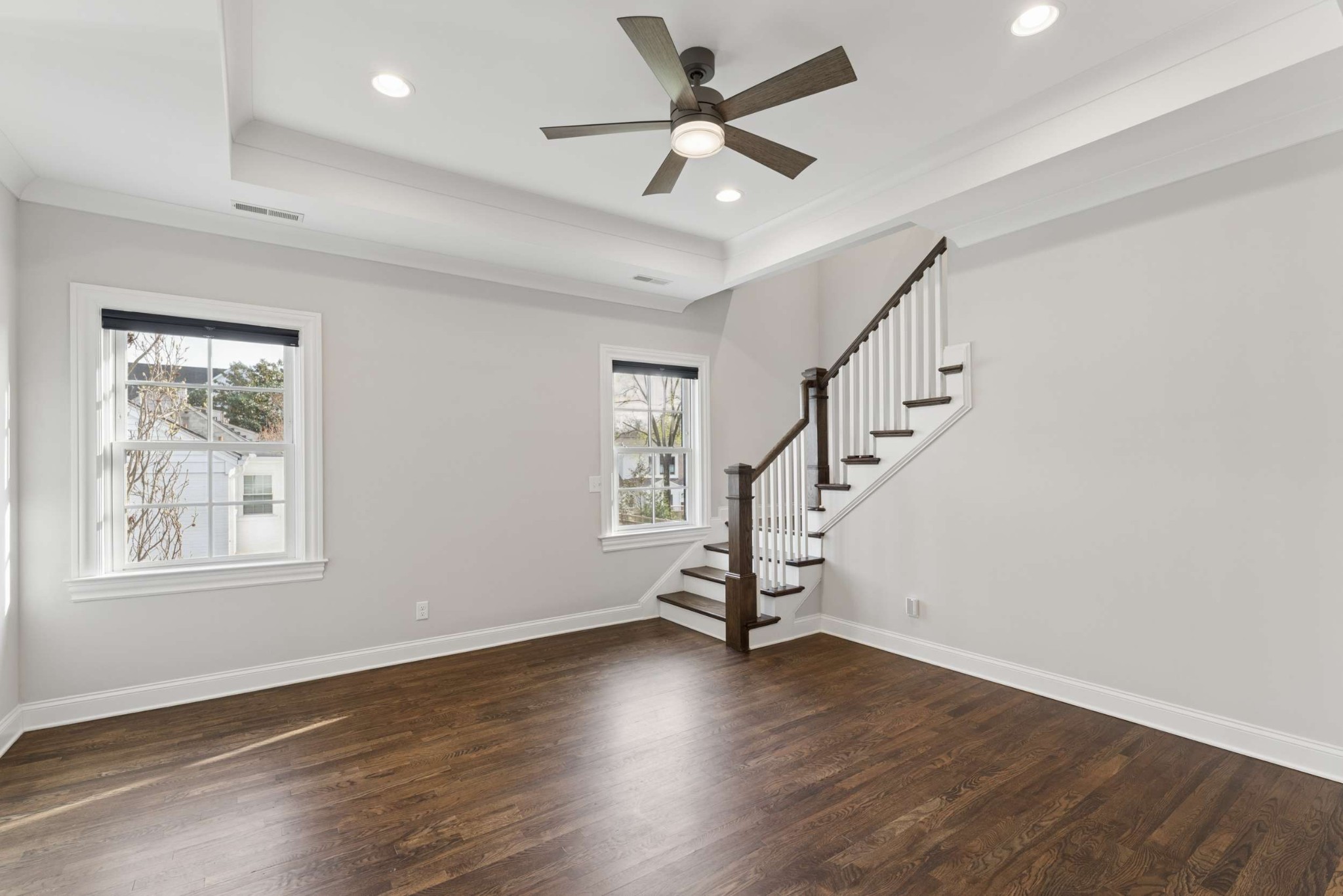 3705 B Estes Road Nashville, TN 37215 - Photo 35 of 61 a view of an empty room with wooden floor and a window