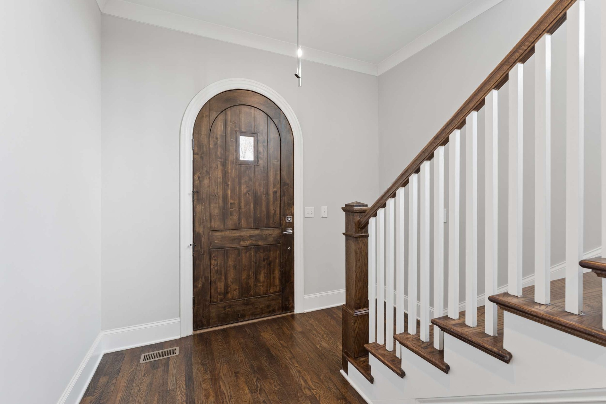 3705 B Estes Road Nashville, TN 37215 - Photo 5 of 61 a view of a hallway with wooden floor and staircase