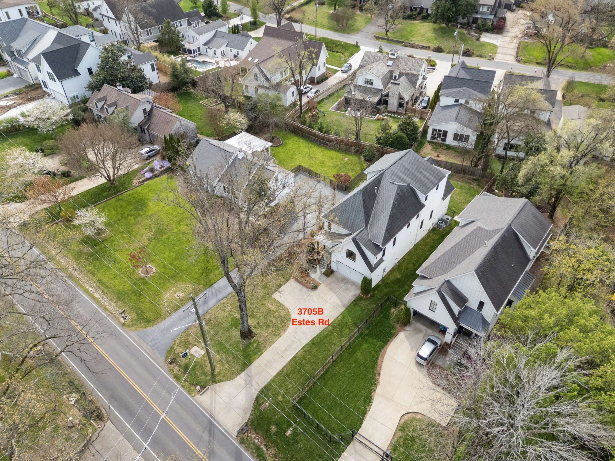 3705 B Estes Road Nashville, TN 37215 - Photo 58 of 61 an aerial view of a house with outdoor space
