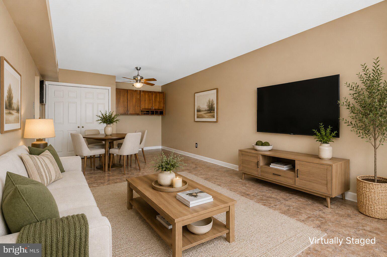 122 Bancroft Road, Unit 1C Lansdale, PA 19446 - Photo 5 of 29 Virtually Staged Living and Dining Room