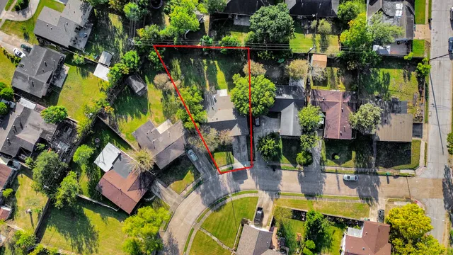 an aerial view of swimming pool yard and outdoor seating