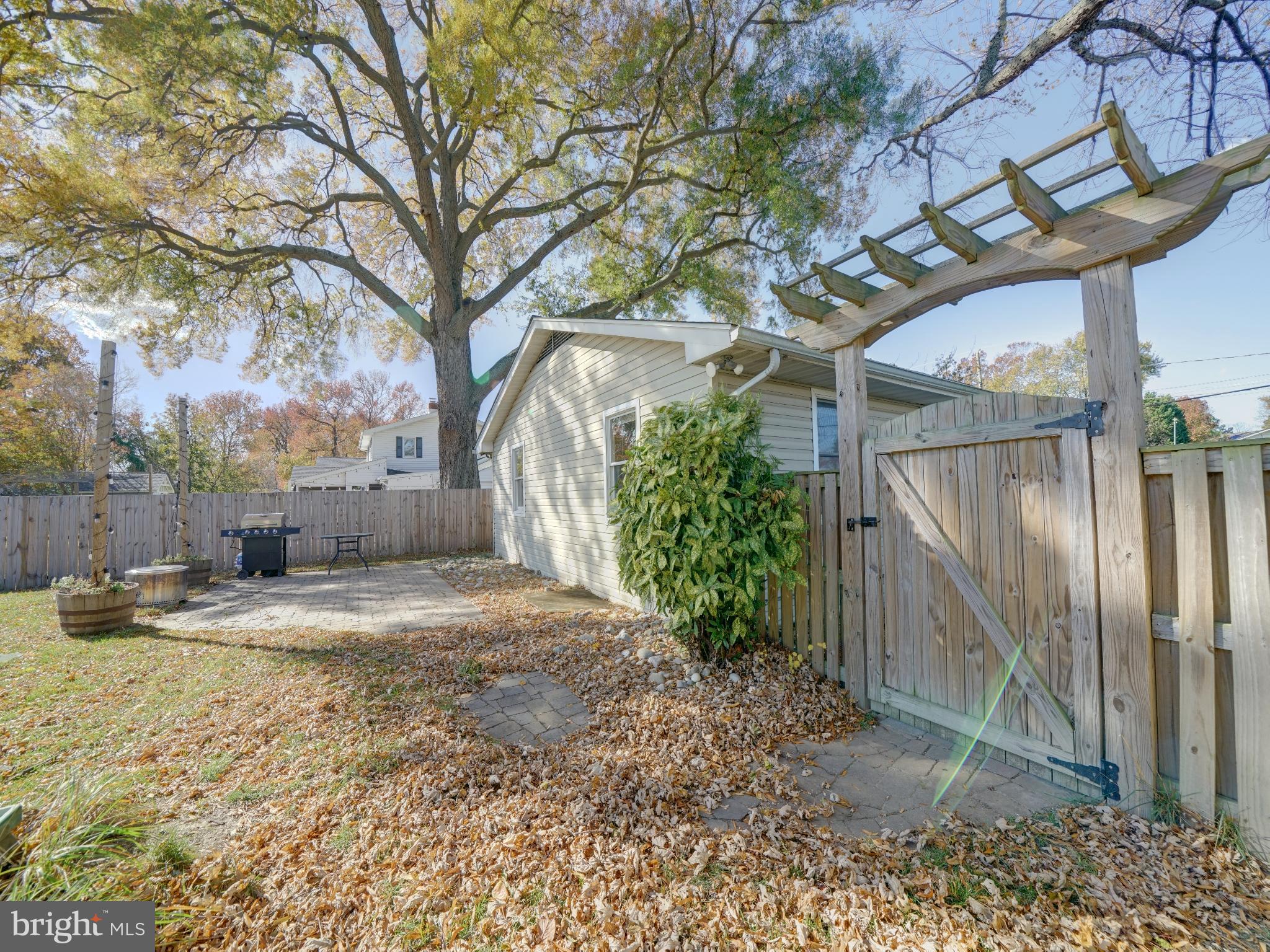 7819 Appletree Road Pasadena, MD 21122 - Photo 41 of 59 Charming backyard retreat with autumn leaves.