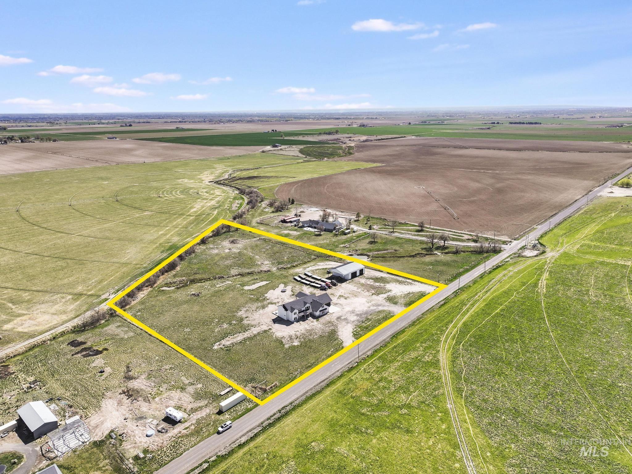 4288 North 2400 East Filer, ID 83328 - Photo 46 of 50 Aerial view of sparsely populated area with property boundaries highlighted