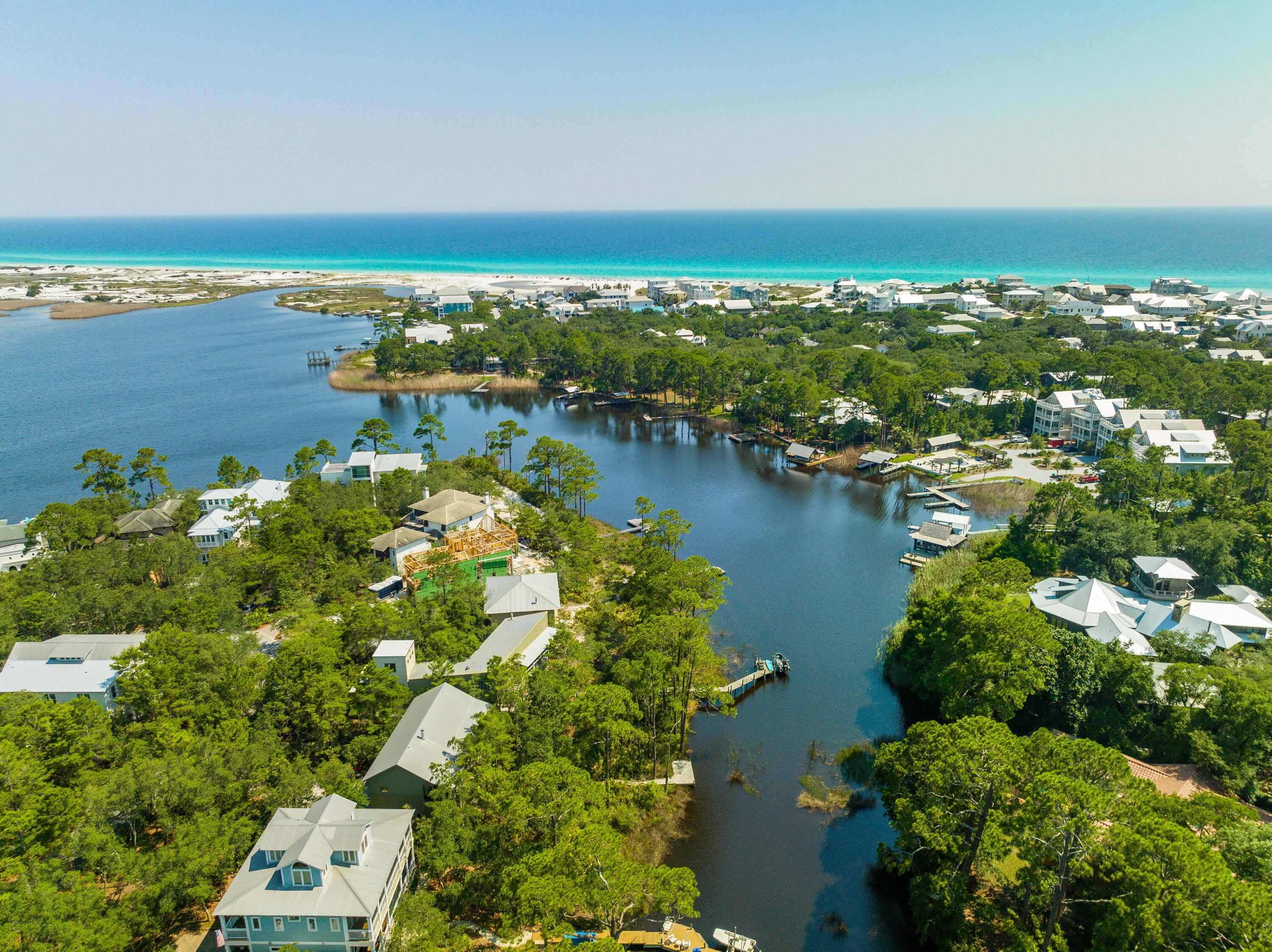 267 Wilderness Way Santa Rosa Beach, FL 32459 - Photo 69 of 71 an aerial view of a houses with ocean view