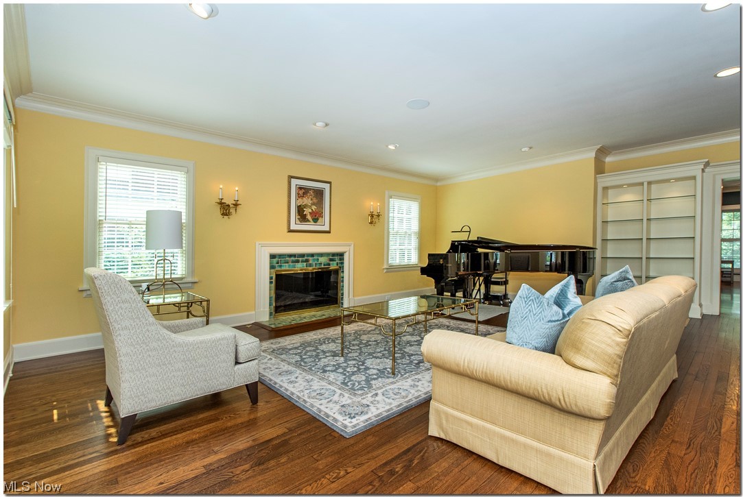 Inviting foyer opens to the
spacious formal living room with gas fireplace and formal dining room 
