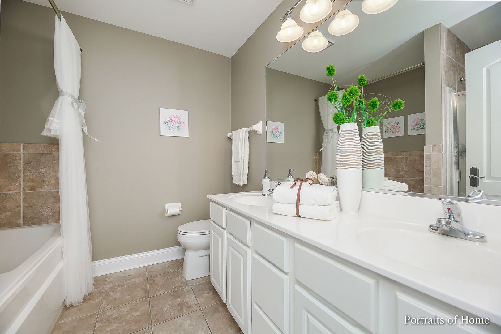 23 Foxcroft Road, Unit 115 Naperville, IL 60565 - Photo 12 of 19 a bathroom with a granite countertop sink and a mirror