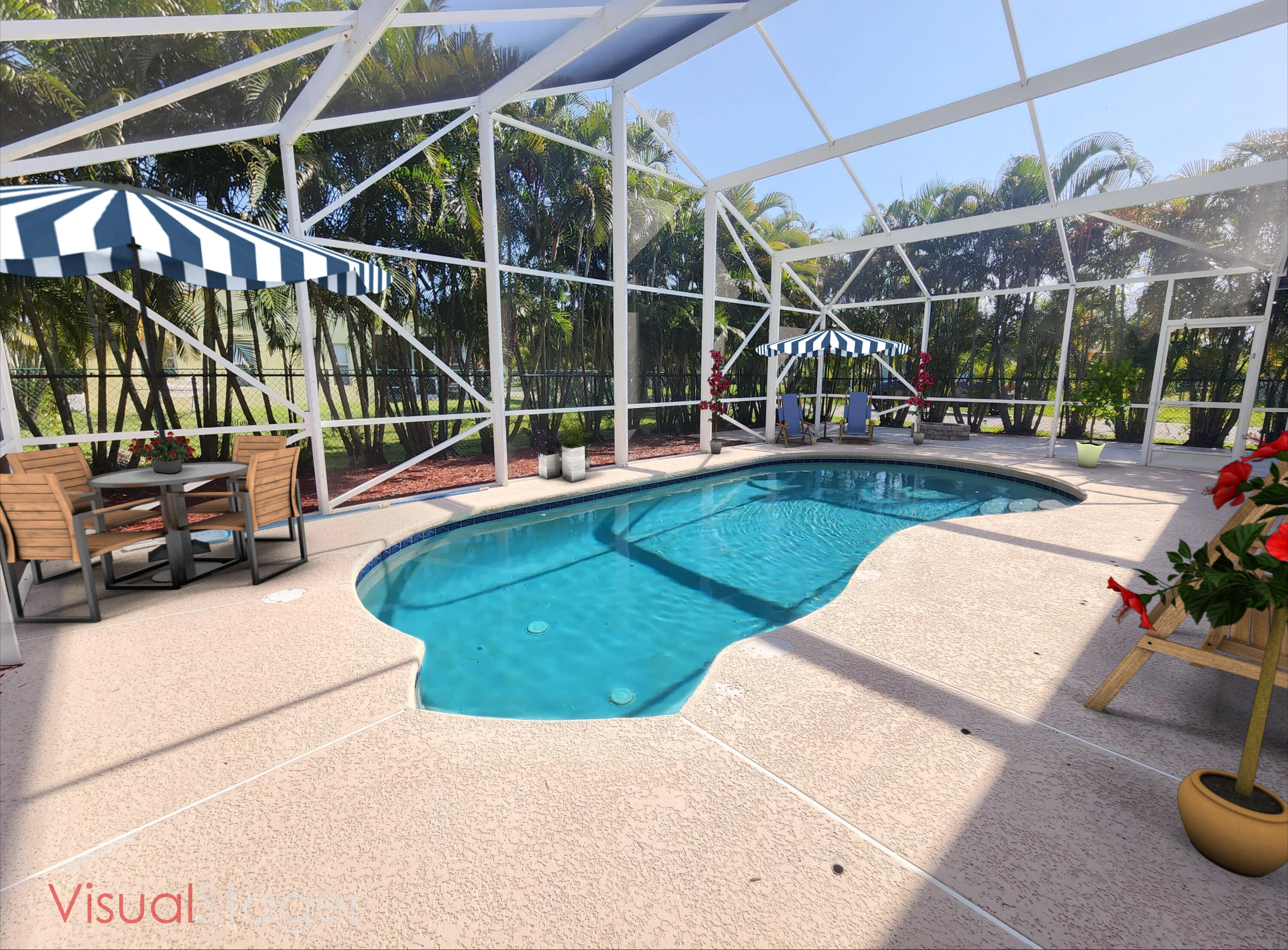 2464 Southwest Omega Way Stuart, FL 34997 - Photo 1 of 70 Screen enclosed pool with new pool motor