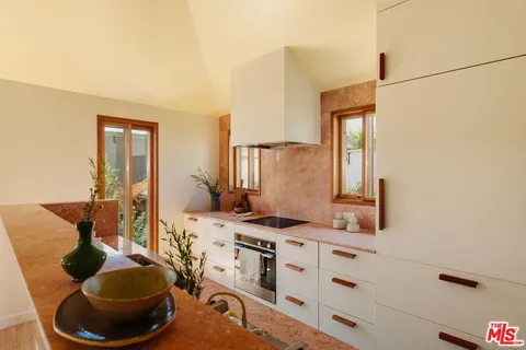 a room with furniture and a potted plant