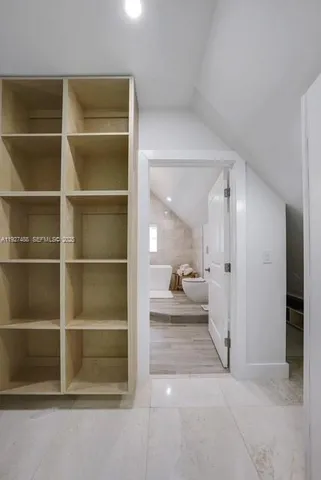 a view of a walk in closet