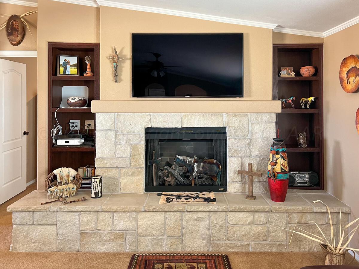 7670 West Cemetery Road Canyon, TX 79015 - Photo 16 of 65 7670_W_Cemetery-063_Main_House_Fireplace