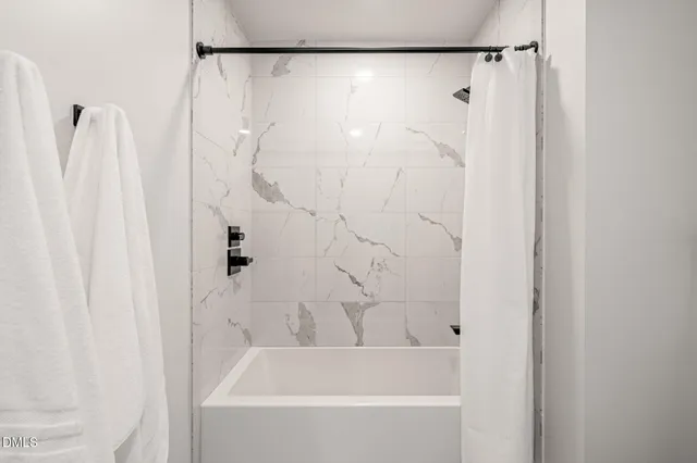 a city view with tall buildings