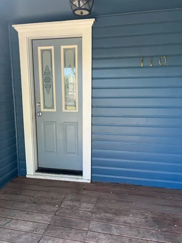 a view of front door