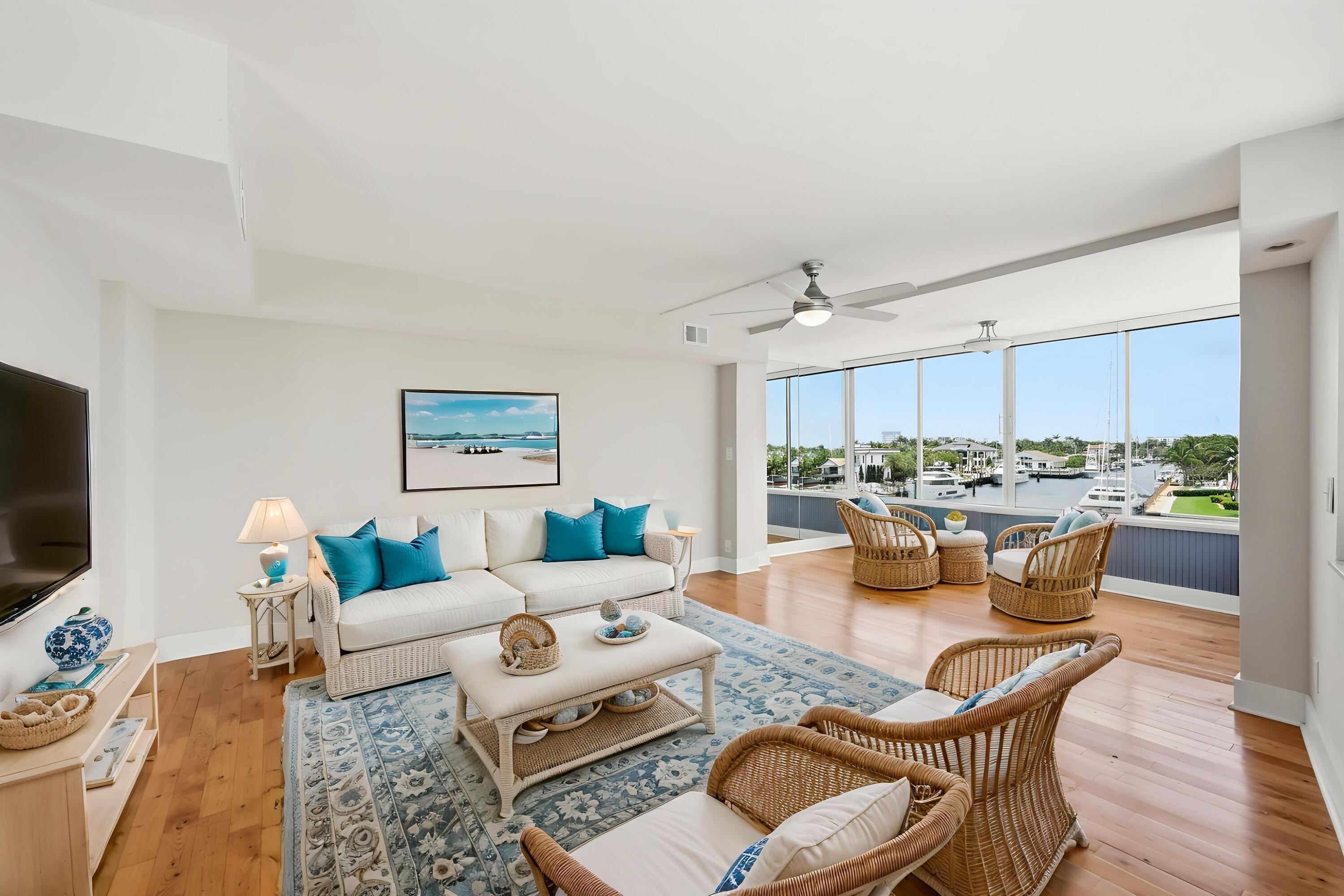 401 North Riverside Drive, Unit 408 Pompano Beach, FL 33062 - Photo 12 of 38 12_stl_4109 - Living Room - Coastal - 4