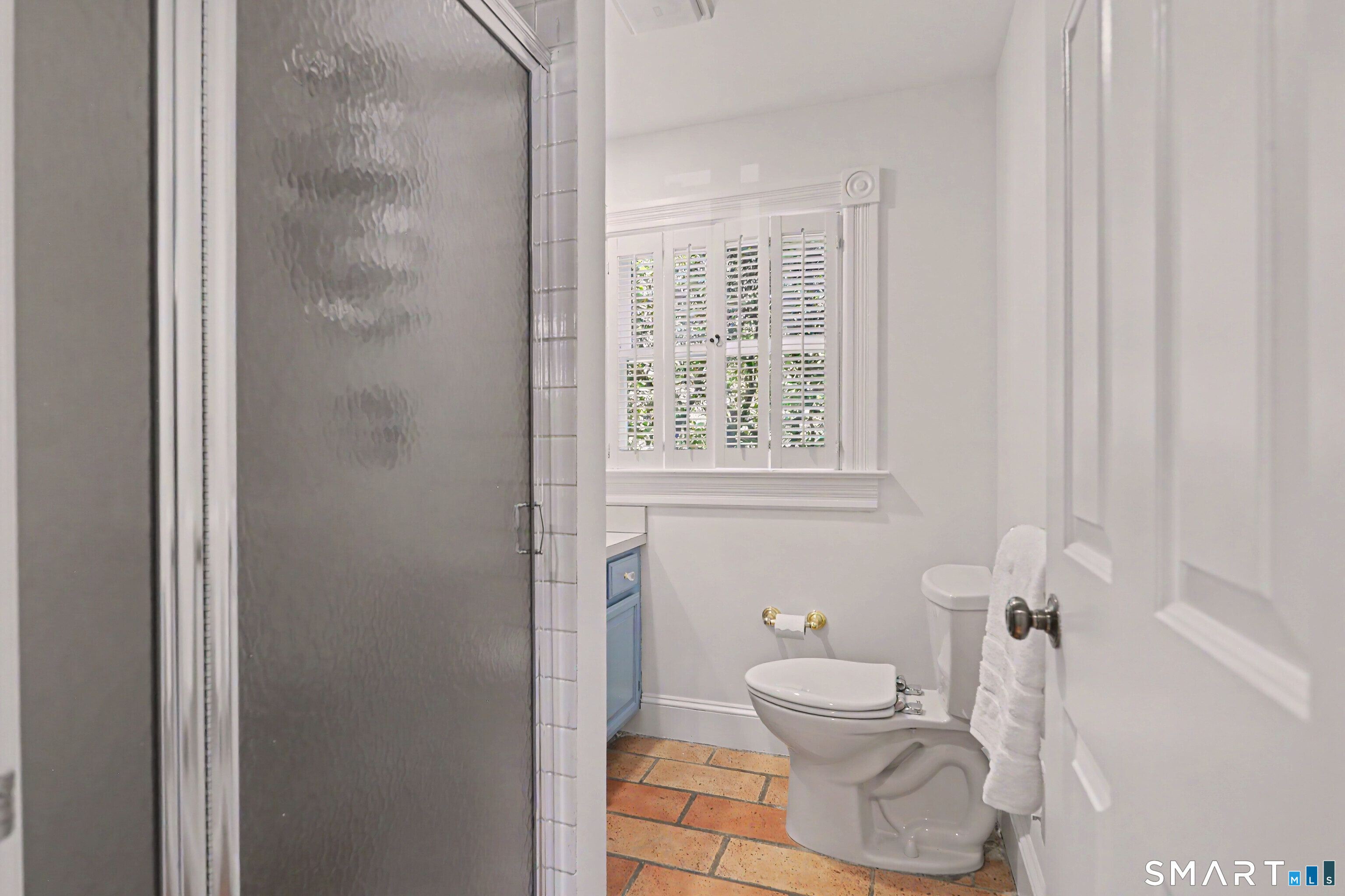 462 Riverside Avenue Westport, CT 06880 - Photo 13 of 36 Full first floor bathroom with shower stall