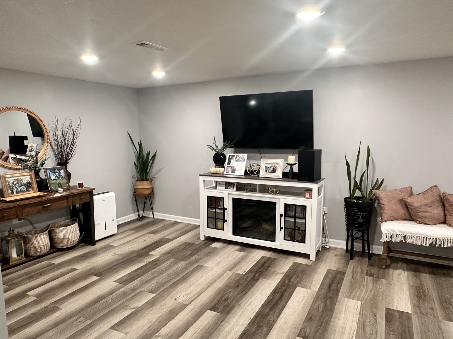 131 North Kendall Street Aurora, IL 60505 - Photo 17 of 29 a living room with furniture and a flat screen tv