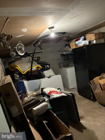 a view of car parked in garage