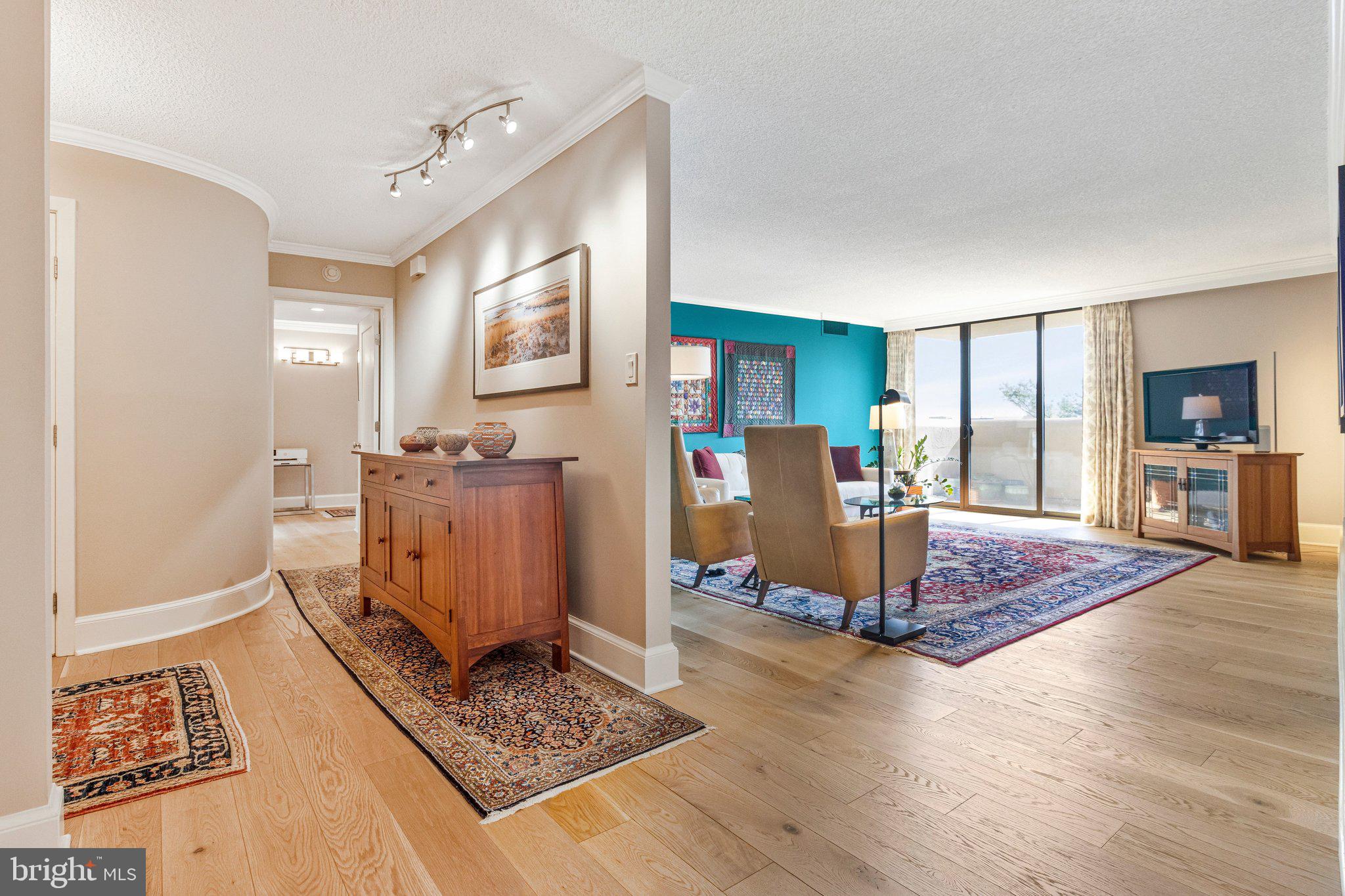 1101 South Arlington Ridge Road, Unit 706 Arlington, VA 22202 - Photo 10 of 59 a living room with furniture and a rug