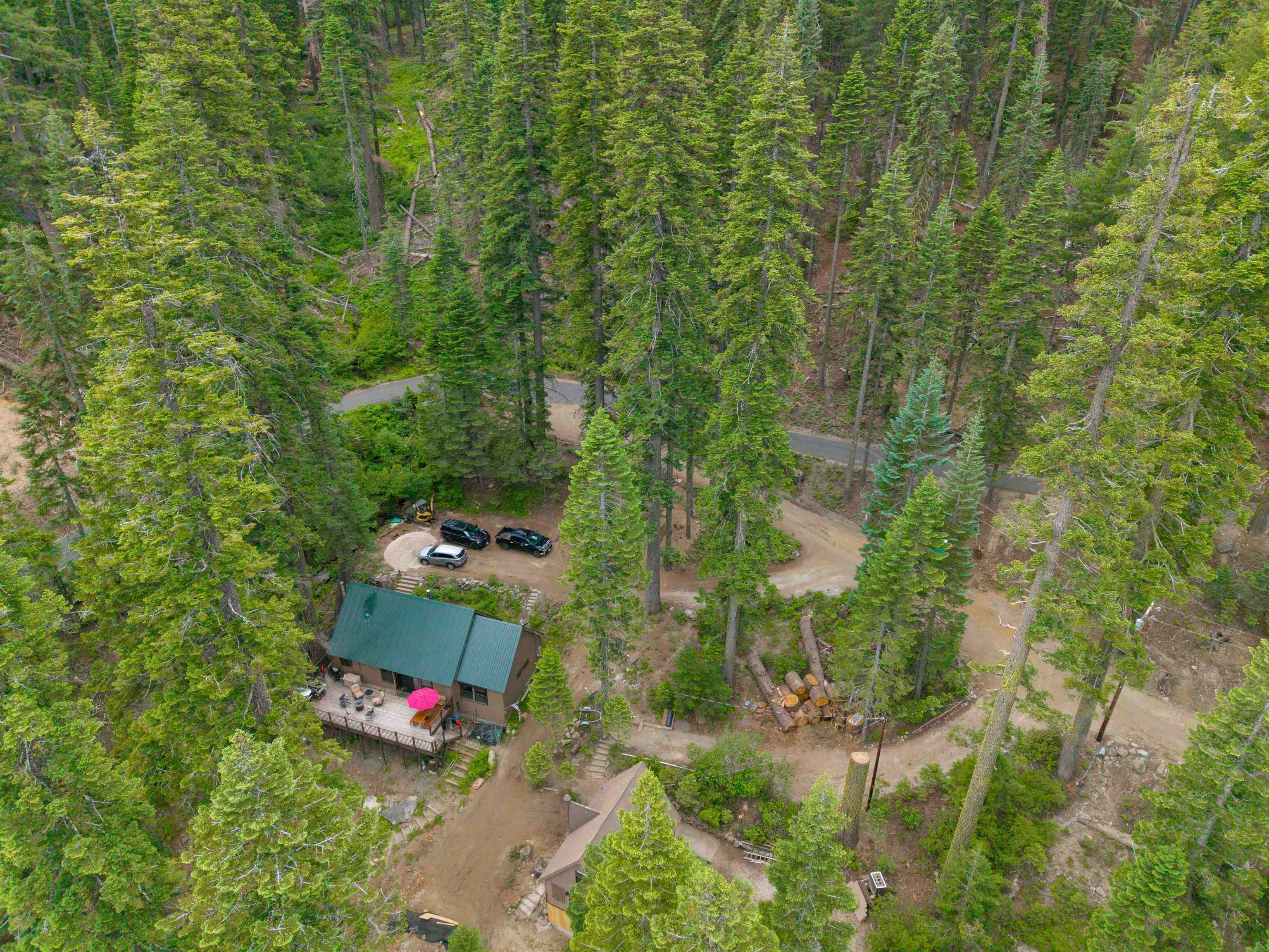 278 Mile High Road Quincy, CA 95971 - Photo 36 of 38 an aerial view of a house with a yard