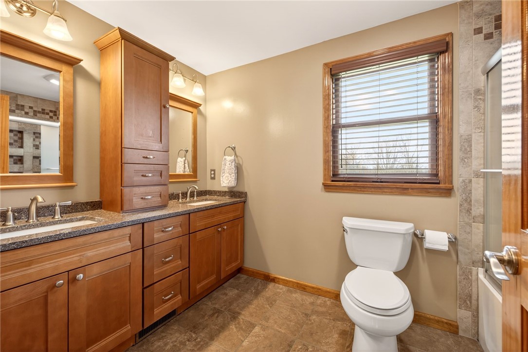 5951 Holmes Hill Road Livonia, NY 14435 - Photo 26 of 35 On 2nd Floor - Family bath with quartz counters, d
