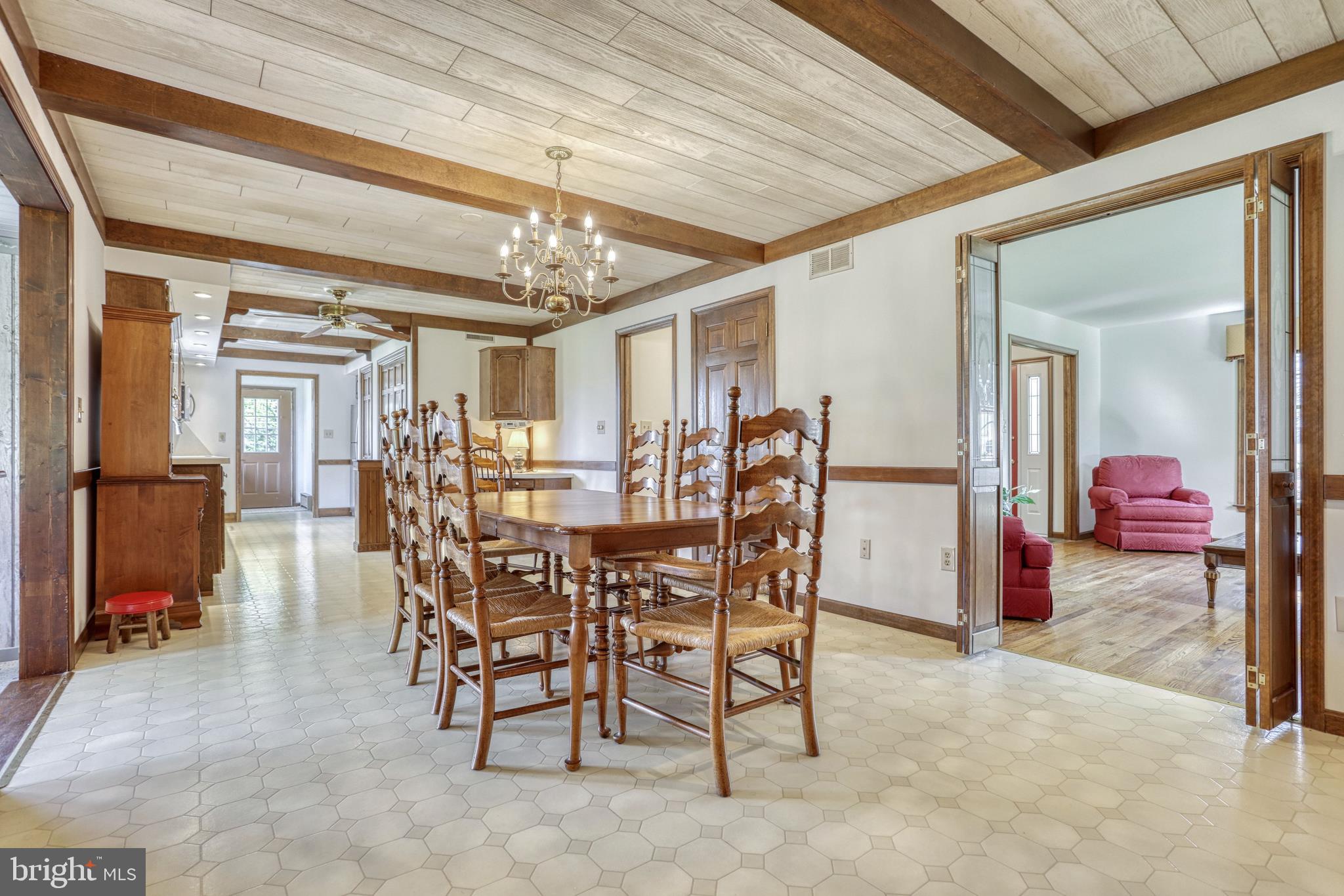 110 Singer Road New Freedom, PA 17349 - Photo 11 of 79 Dining room with ceiling beams