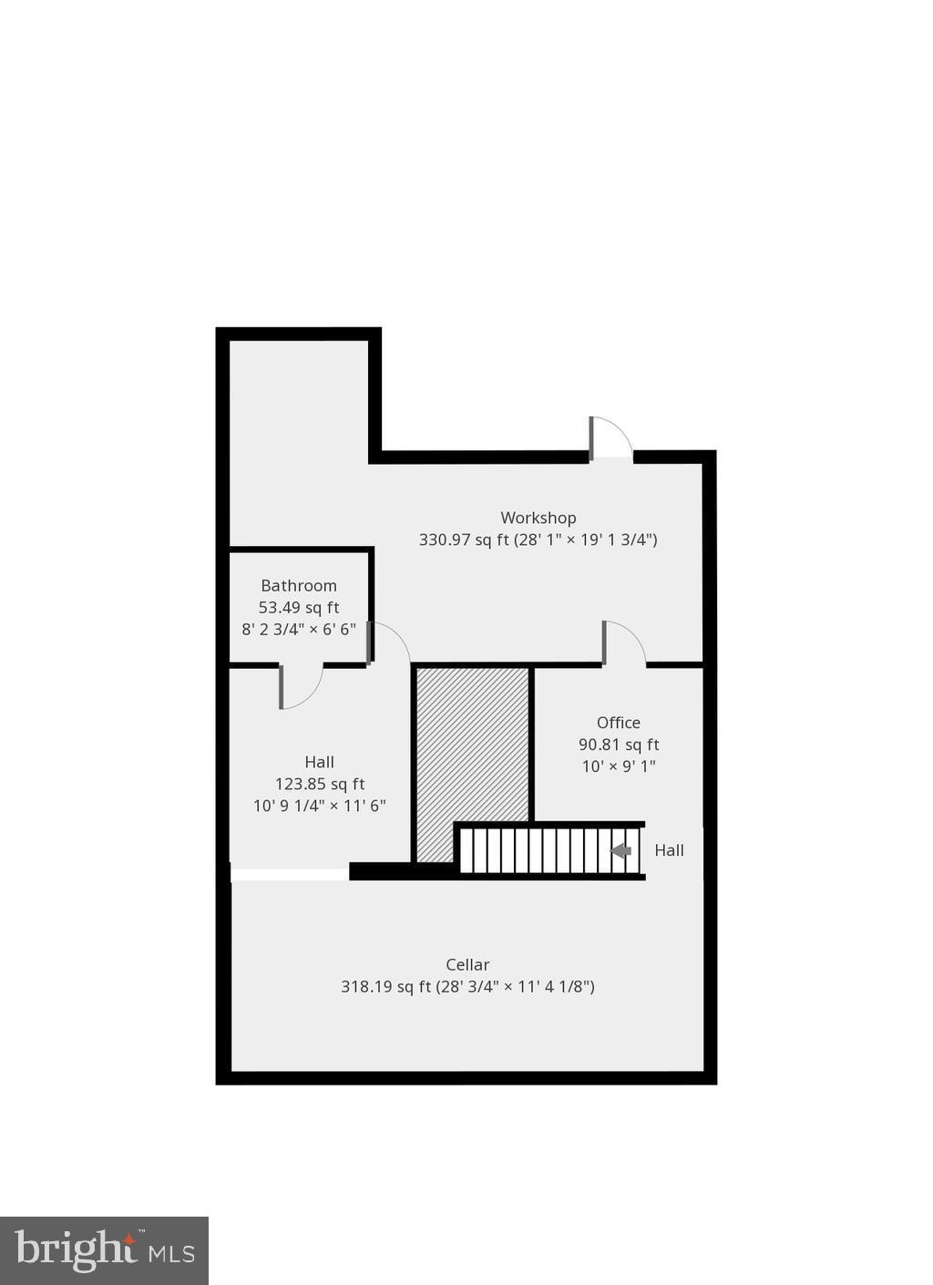 110 Singer Road New Freedom, PA 17349 - Photo 46 of 79 Basement floor plan. Cellar is a family room.
