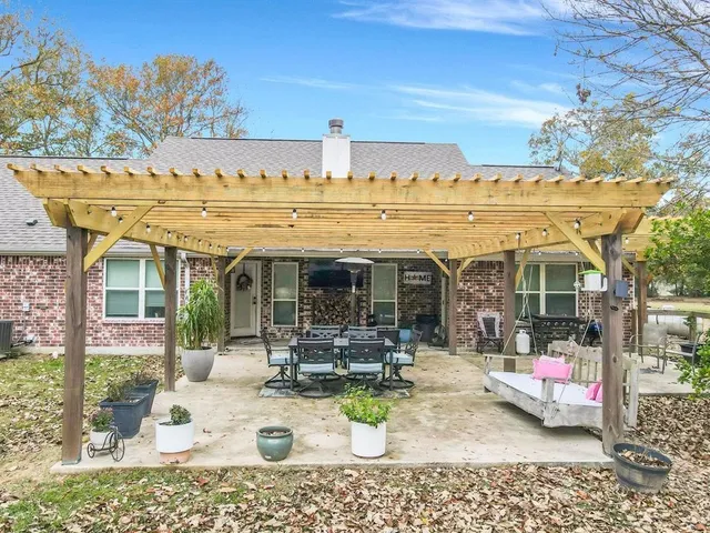 a view of road and trees