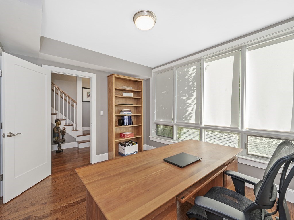 198 California Street, Unit 3 Newton, MA 02458 - Photo 24 of 34 a view of a dining room with furniture window and wooden floor