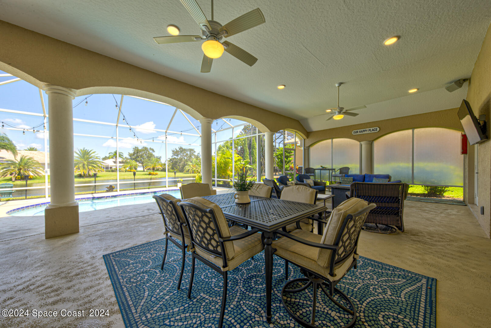 4070 Stoney Point Road Melbourne, FL 32940 - Photo 60 of 75 lanai with arches & columns