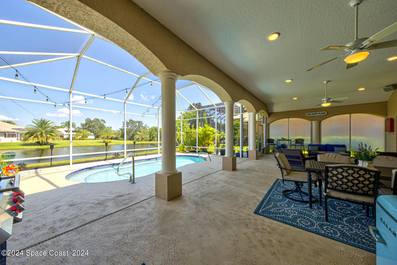 4070 Stoney Point Road Melbourne, FL 32940 - Photo 66 of 75 screened-in lanai & pool
